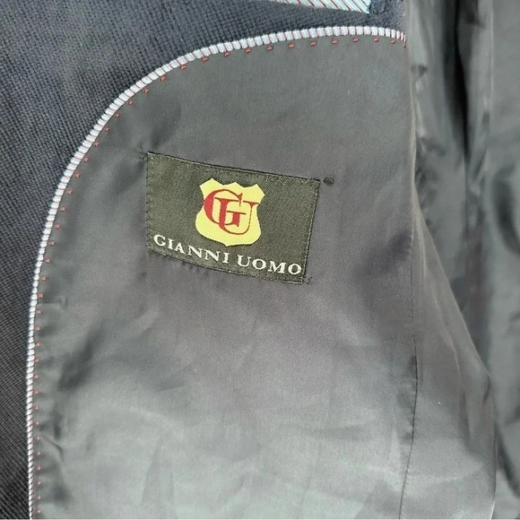 Gianna Uomo gold label‎ 42R blue velvet blazer/sports coat with elbow pads - Picture 7 of 8